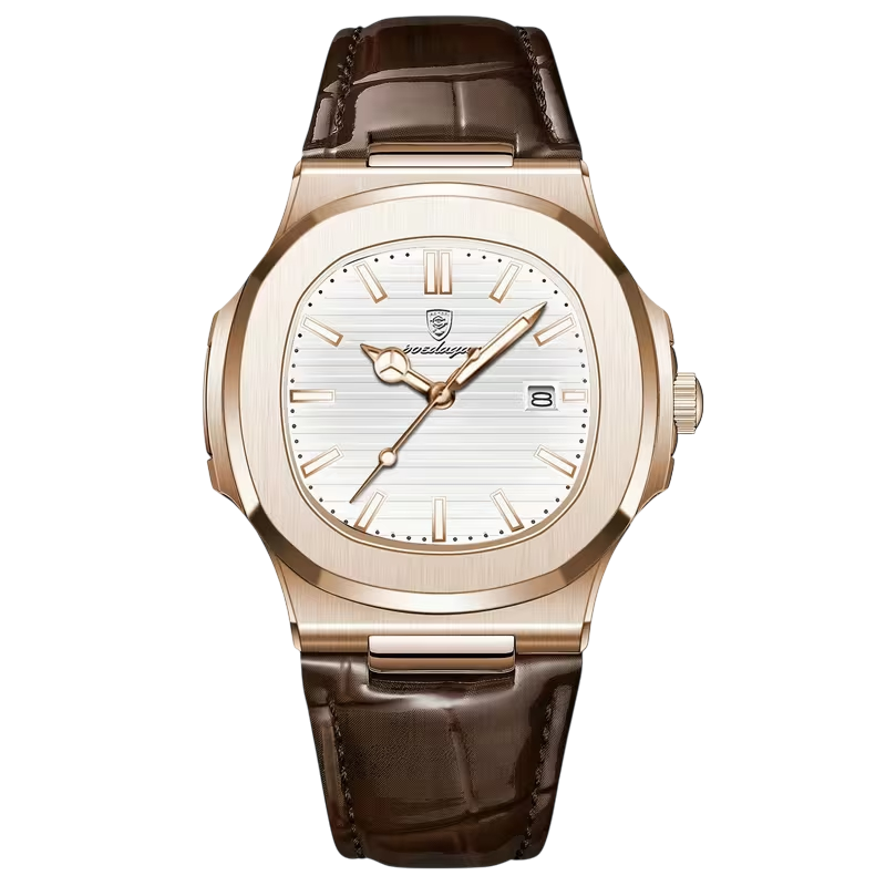 Reloj Nautilus Correa cuero Rose Gold