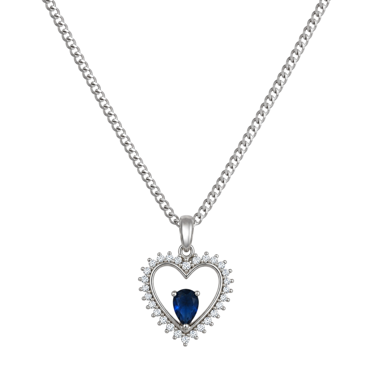 Collar Corazon Azul