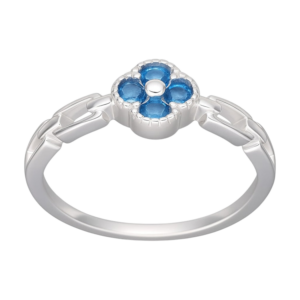 Anillo Flor Circones Agua Marina (SOLO PRESENCIAL) - Imagen 1